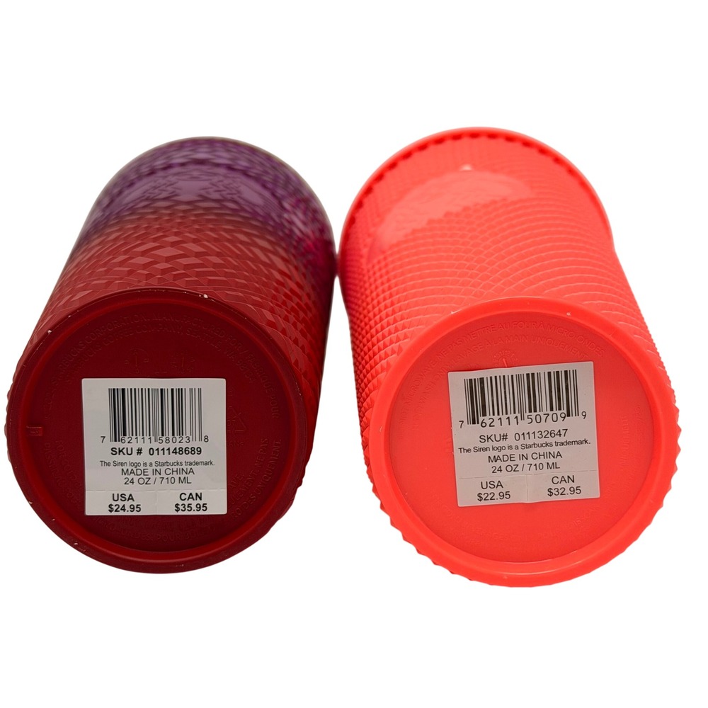 Starbucks Shae Anthony She‎ x This & Pink Dragonfruit Studded Tumbler Set 24oz - Picture 10 of 14
